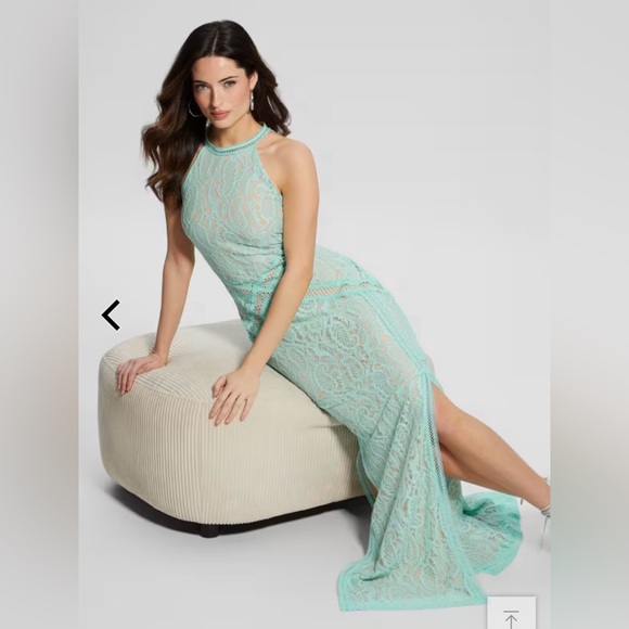 GUESS Beautiful baby blue lace maxi Dress. - Picture 2 of 8